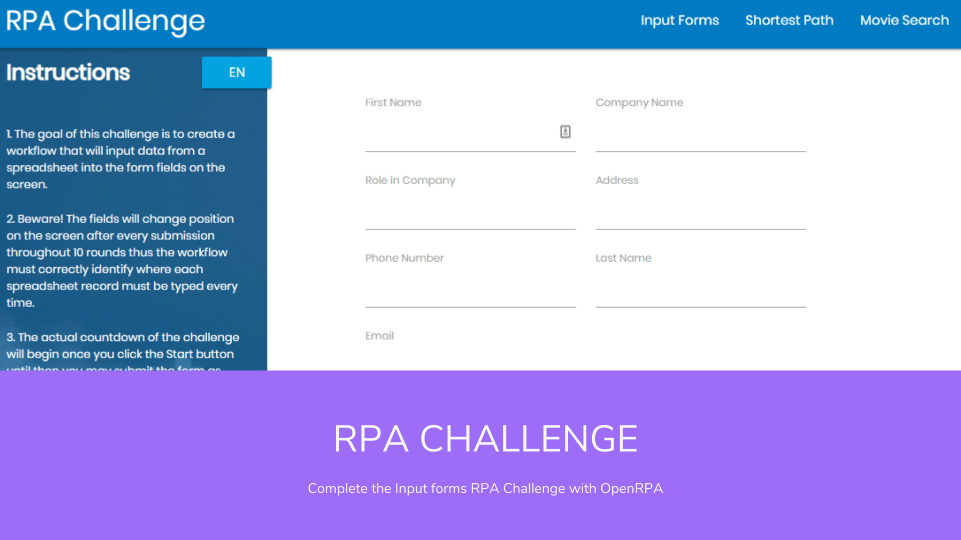 RPA Challenge